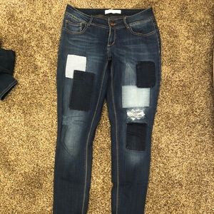 Boutique Skinny Jeans with patch detailing, 8